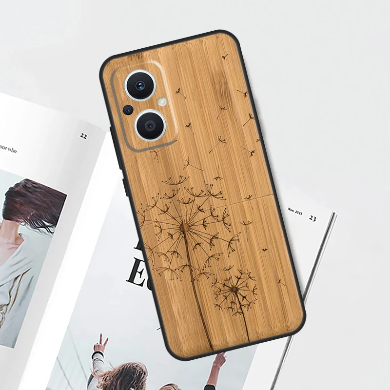 Funda con estampado de calavera y patrón de madera de bambú para OPPO Reno 8T 4Z 5Z 4 5 6 7 8 Lite 10 Pro OPPO Find X6 Pro X2 X5 Lite X3 Neo - imagen 5