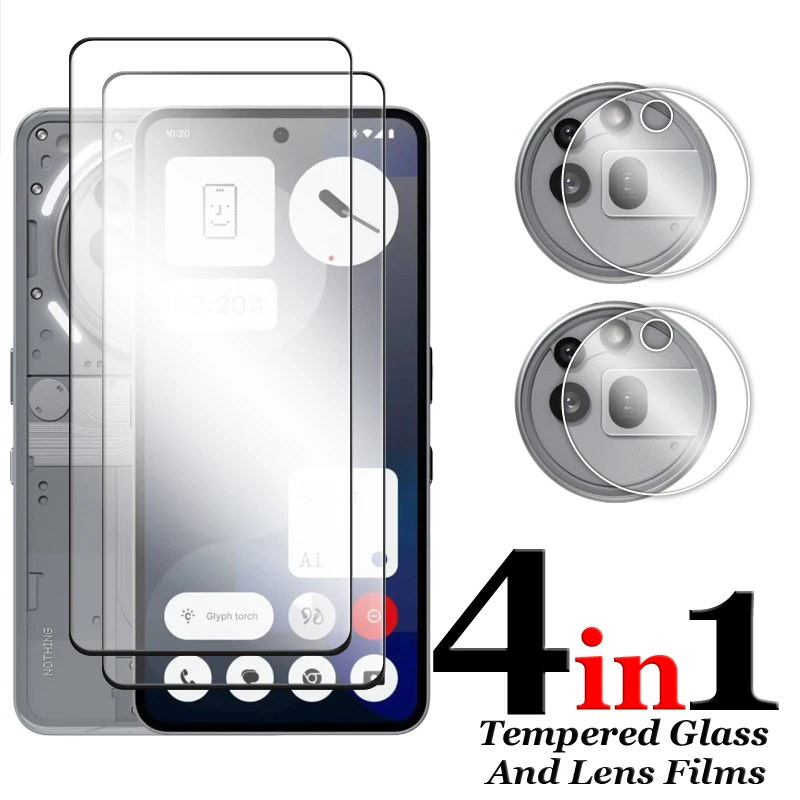 6 en 1 para nada teléfono 3a Pro vidrio para nada teléfono 1 2 3 2a 3a Pro 5G vidrio templado 2.5D cubierta completa pegamento Protector de pantalla - imagen 3