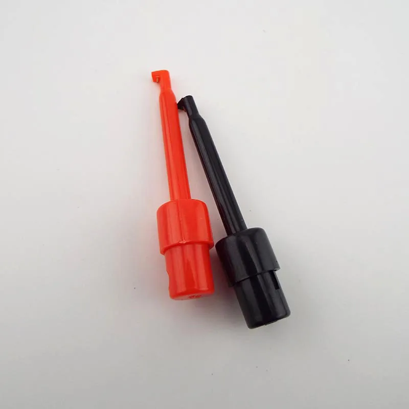 Clip de gancho de prueba único, sonda de prueba para prueba electrónica, pinza de cocodrilo redonda de tamaño pequeño, Grabber IC, 55mm - imagen 3