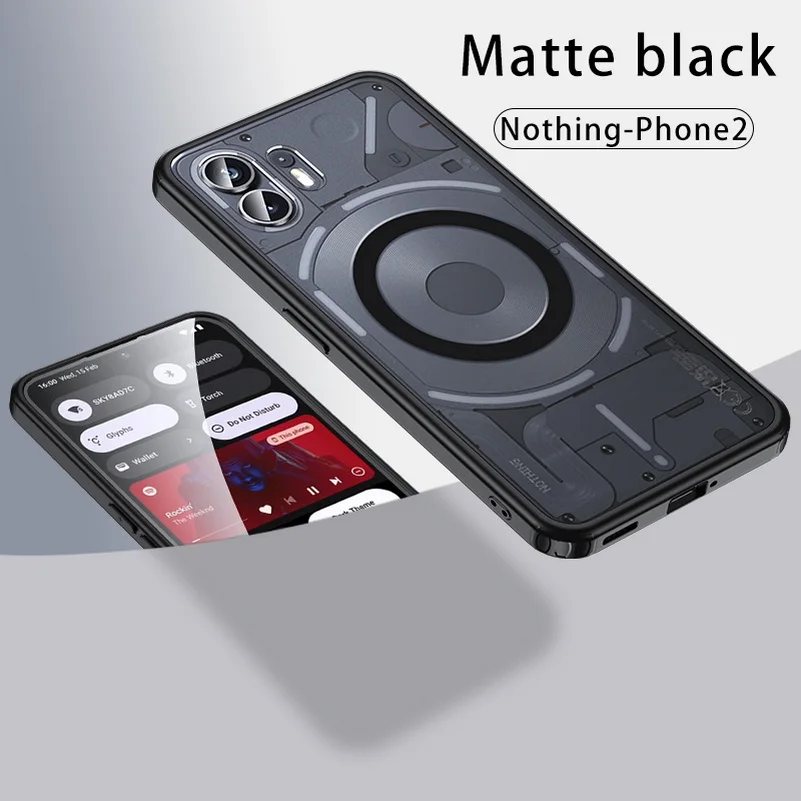 Para Magsafe funda acrílica de carga inalámbrica magnética para nada teléfono 2 teléfono 3A Pro cubierta mate translúcida de carga inalámbrica