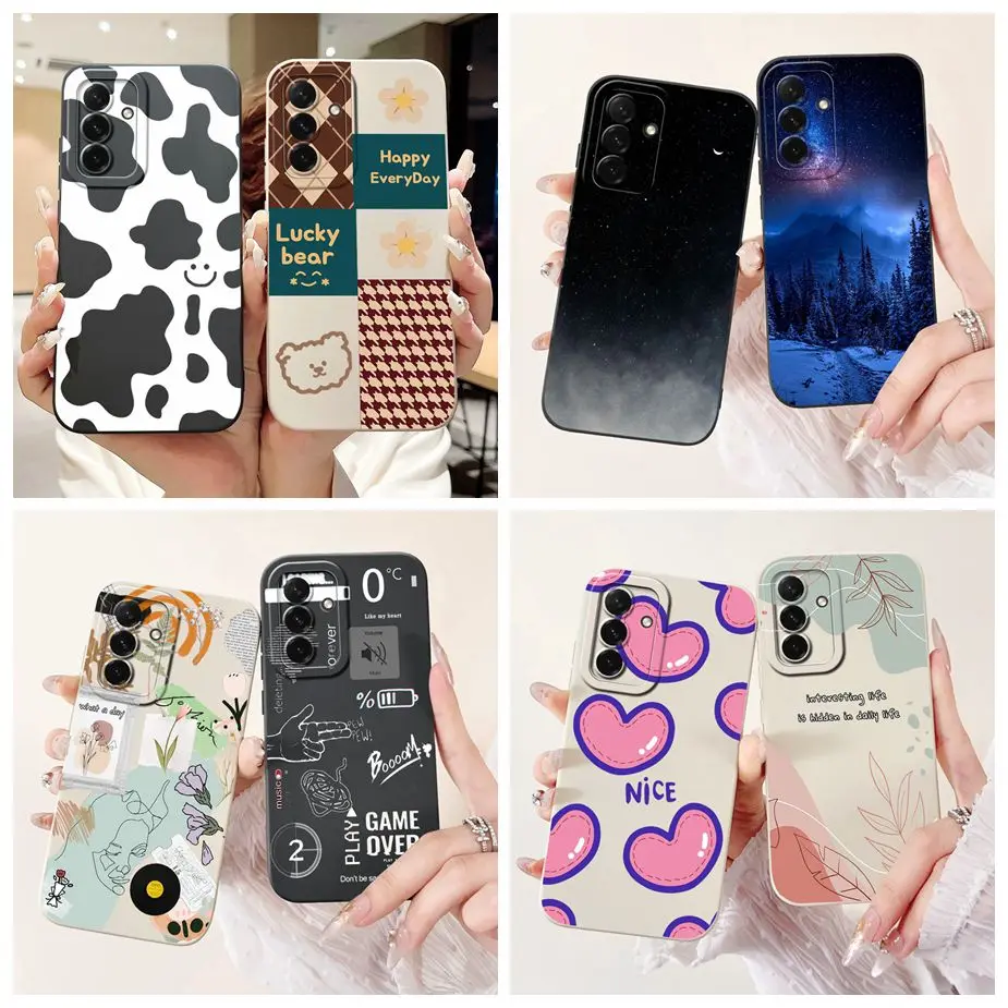 Para Samsung Galaxy A56 funda A16 A26 A36 arte de lujo pintado cubierta suave TPU funda de teléfono para Samsung A56 A 16 26 Galaxy A36 5G Shell