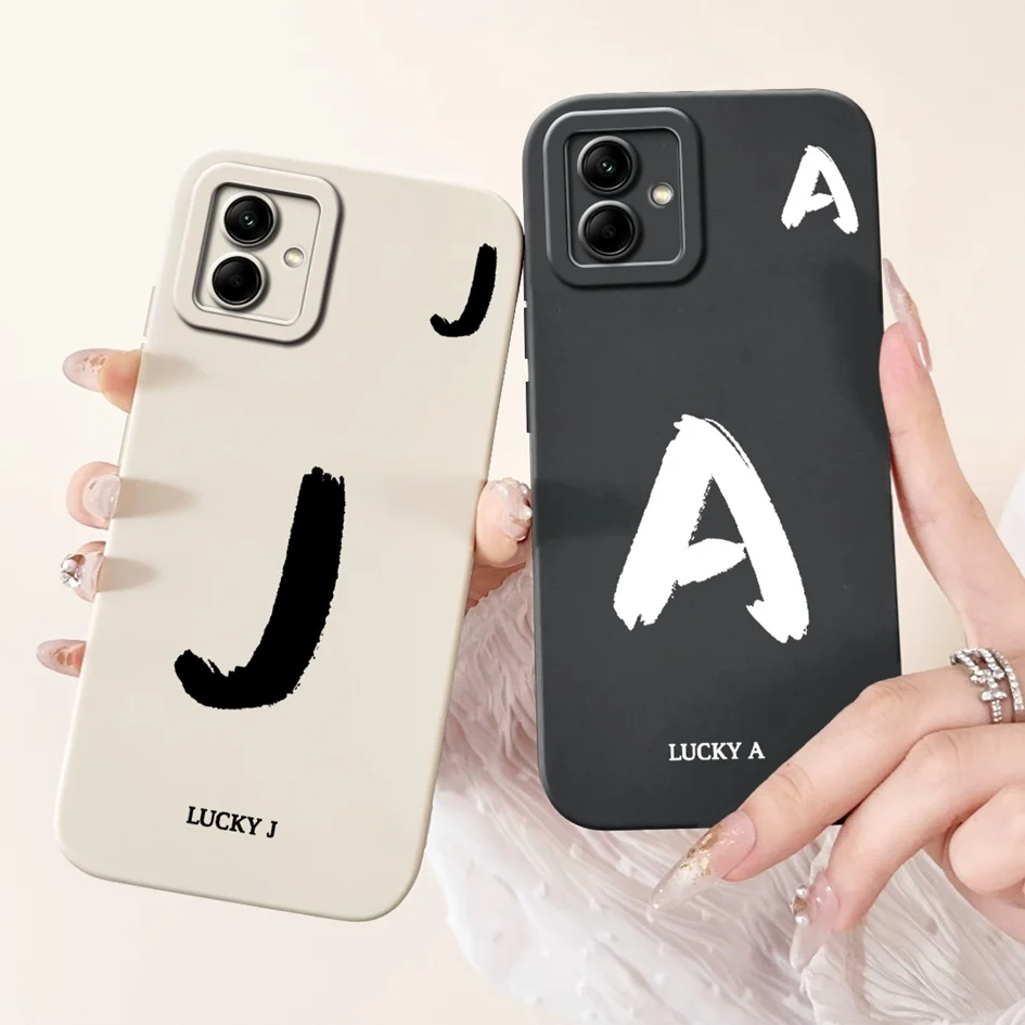 Para Samsung Galaxy A05 funda SM-A055F letras de la suerte silicona suave a prueba de golpes TPU funda de teléfono para Samsung A05s SM-A057F M05 parachoques