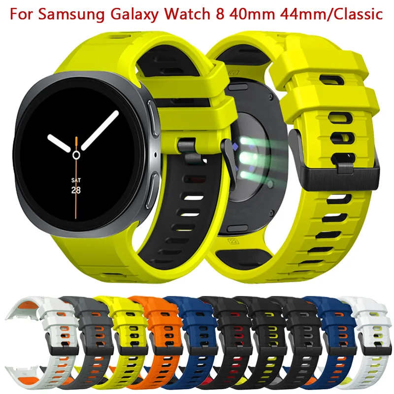 Correa para Samsung Galaxy Watch 8 correa 44mm 40mm deporte silicona sin huecos pulsera correa Galaxy Watch8 8 bandas clásicas