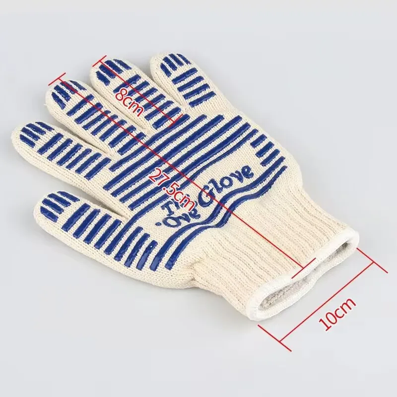 1 guantes para barbacoa 300 °   Guantes para asar resistentes al calor, manoplas antideslizantes para horno, guantes de cocina para barbacoa, asar, cocinar y hornear - imagen 5