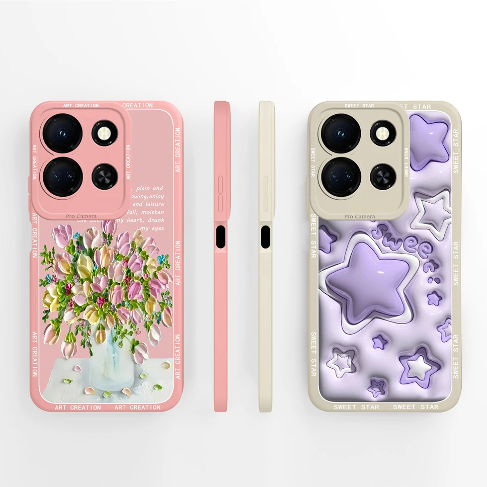 Funda trasera de silicona para Infinix Note 30 Pro 30Pro 4G 5G, carcasa con estrella bonita para Infinix Note30Pro