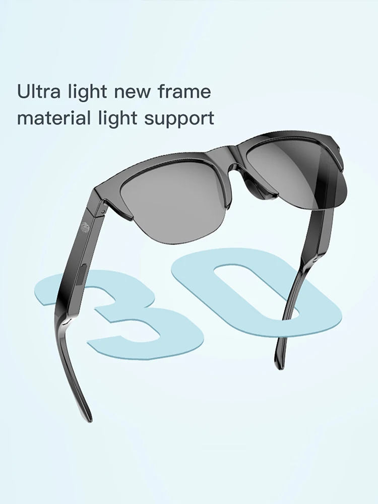 Gafas de sol multifuncionales, auriculares inalámbricos de conducción de aire, llamada de voz inteligente, auriculares para deportes al aire libre - imagen 4