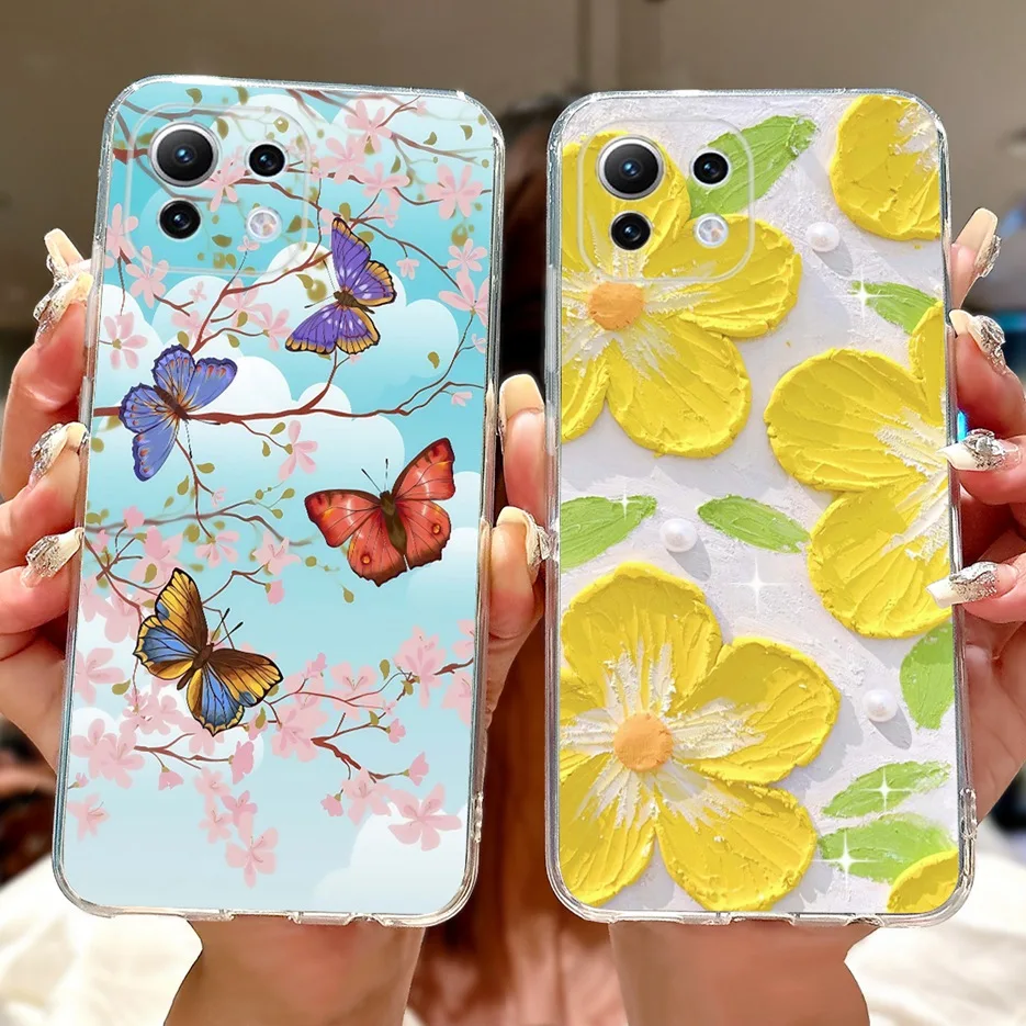 Para Xiaomi Mi 11 Lite funda nueva moda pintada funda de teléfono de silicona suave para Xiaomi Mi 11 Lite 5G NE 11Lite MI11LIte Fundas - imagen 5
