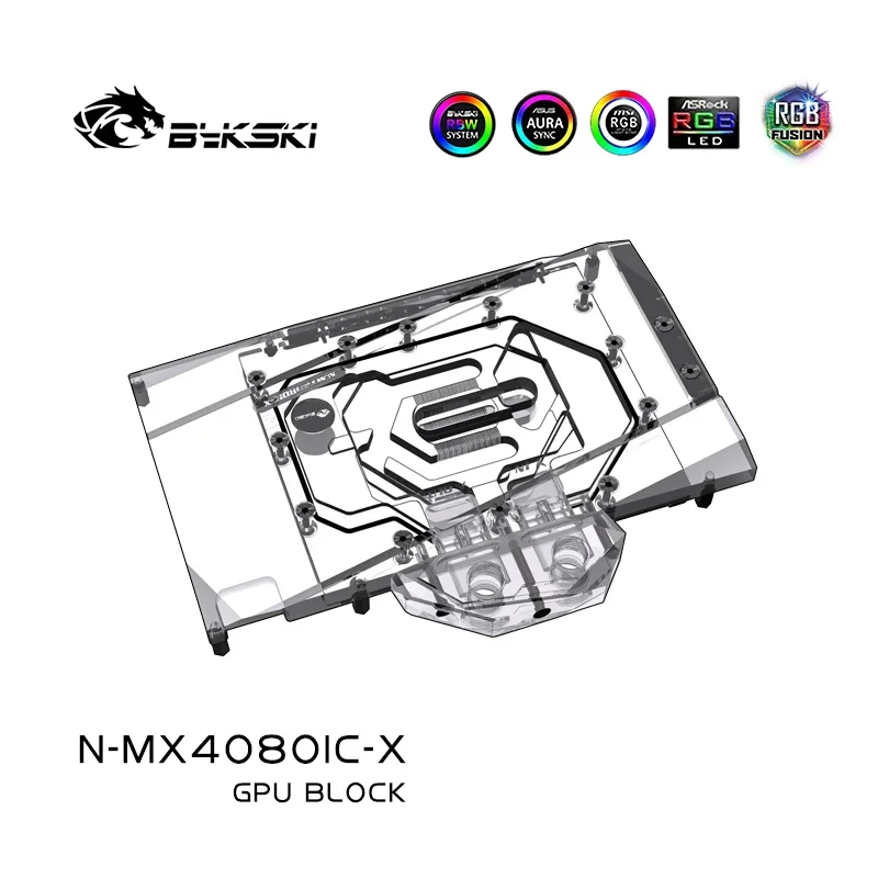 Bykski N-MX4080IC-X bloque GPU para MAXSUN RTX 4080 ICraft OC 16G tarjeta de vídeo gráfica radiador de refrigeración por agua/prevent la corrosión - imagen 5