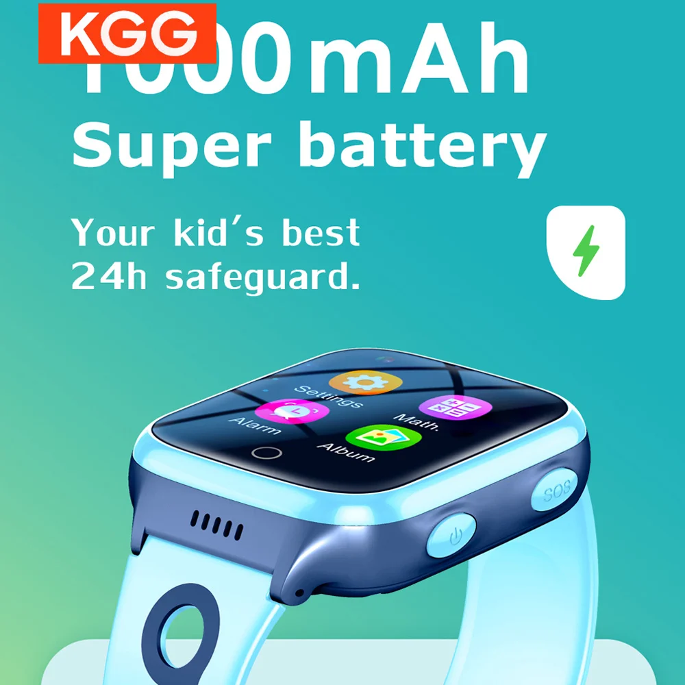 Reloj inteligente K9 4G para niños, GPS, Wifi, ubicación, llamada de emergencia, Monitor trasero, videollamada, reloj inteligente, regalos para niños, batería de 1000Mah - imagen 3