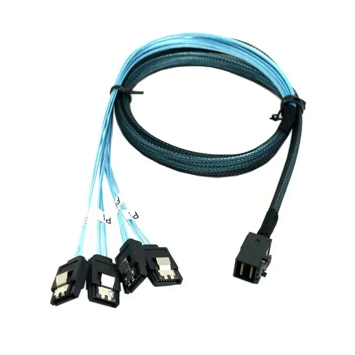 Mini SAS interno SFF-8643 Host a 4 SATA 7pin disco duro Fanout 6Gbps servidor de datos Cable Raid 1m 100cm 3 pies