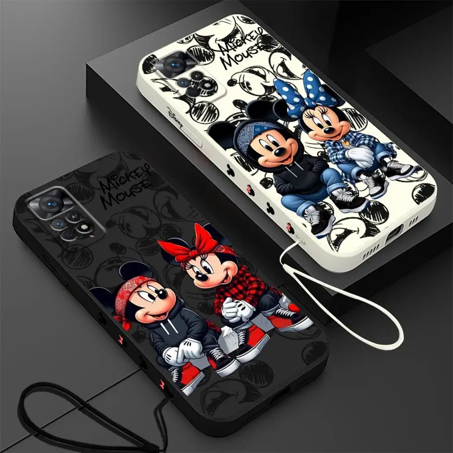 Funda de teléfono genial de Mickey Minnie Mouse de Disney para Xiaomi Redmi Note 10 13 12 Pro Plus 9S 11 Pro 5G 10T 9T 8 9 10 Pro 12S 11S - imagen 2