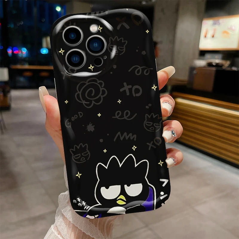 Bad badtz-maru funda de teléfono de aceite para Apple iPhone 15 14 13 12 11 Pro X XR XS Max Plus 8 7 Plus SE Wave - imagen 5