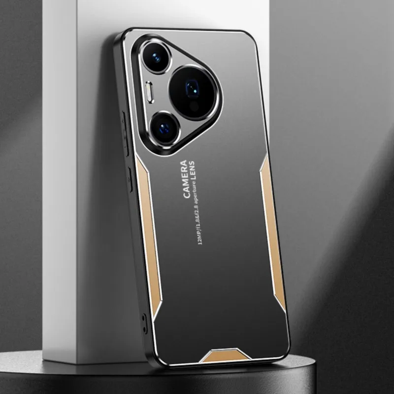 Para Huawei Pura 70 Pro funda de Metal de aluminio cubierta protectora lente escarcha previene huellas dactilares Metal + cubierta de TPU para Pura 70 Pro - imagen 2