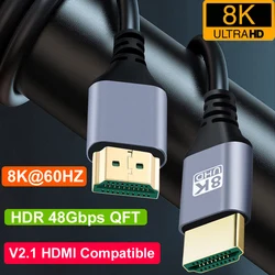 Cable HDMI 2.1 Macho-Hembra – Trenzado Nailon 8K/4K HDR 48Gbps