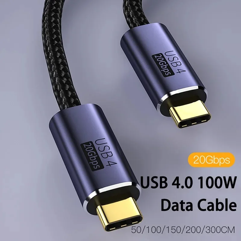 Cable USB4 USB-C Thunderbolt 4 3 con vídeo TB 8K 60Hz 20bps 20V 5A PD 100W carga rápida para PS5 Nintendo Switch MacBook Pro - imagen 2
