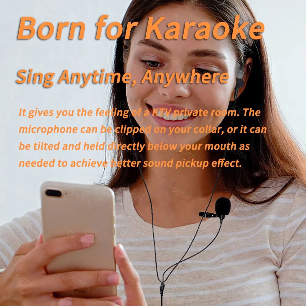 Auriculares intrauditivos con cable para Karaoke, transmisión en vivo de 2 metros, HiFi 9D, graves pesados, micrófono Dual, 3,5mm, AUX/tipo C, Chip Digital - imagen 5