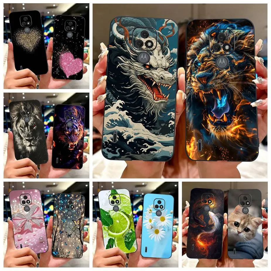 Für Motorola Moto E7 Plus Fall XT2081-1 XT2081-2 Kühlen Drachen Gemalt Abdeckung Weiche TPU Telefon Fall Für Motorola E7 MotoE7 Plus Shell