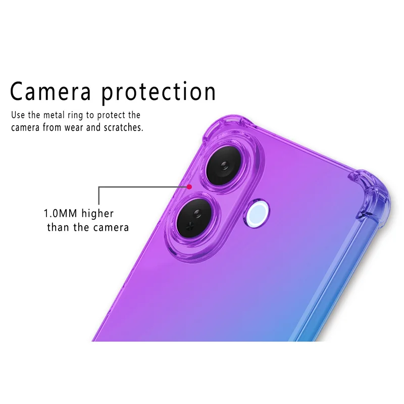 Funda de TPU con gradiente a prueba de golpes de cuatro esquinas para Vivo V60 Lite 5G 4G, funda protectora, Fundas Coque Capa - imagen 5