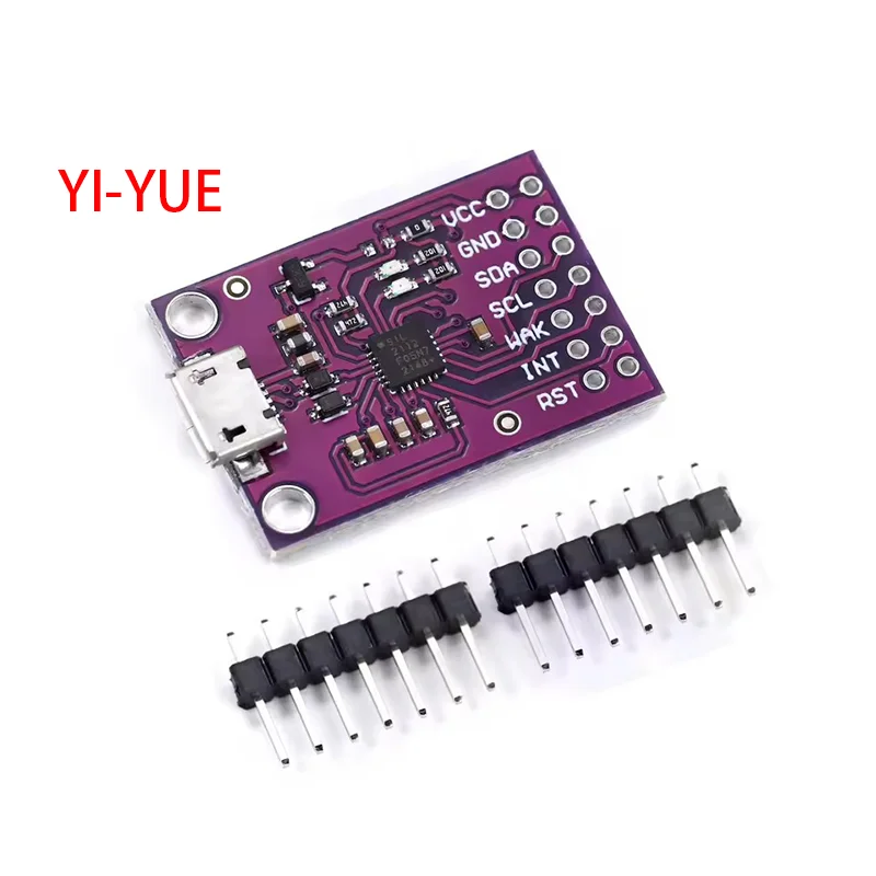 Placa de depuración CP2112, módulo de comunicación USB a SMBus I2C, Kit de evaluación MicroUSB 2112 2,0 para módulo de Sensor CCS811 para arduino