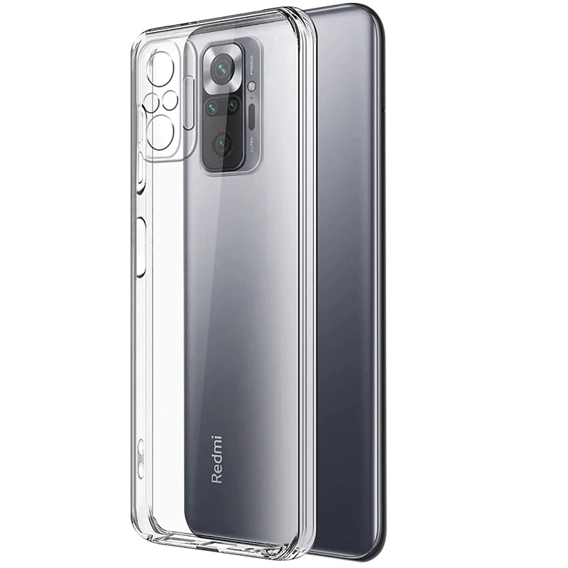 Funda de silicona para Xiaomi Redmi Note 10 Pro, funda suave transparente para Redmi Note 10S Note10 4G 5G, Fundas protectoras para cámara