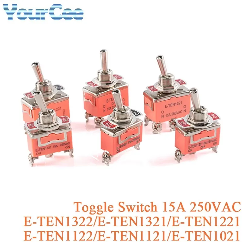 PS-102 PS-202 Mini 6mm 3pin 6pin interruptor de palanca SPDT DPDT interruptor de botón momentáneo 2A 250VAC 5A 120VAC E-TEN1 15A 2/3/4/6P - imagen 5