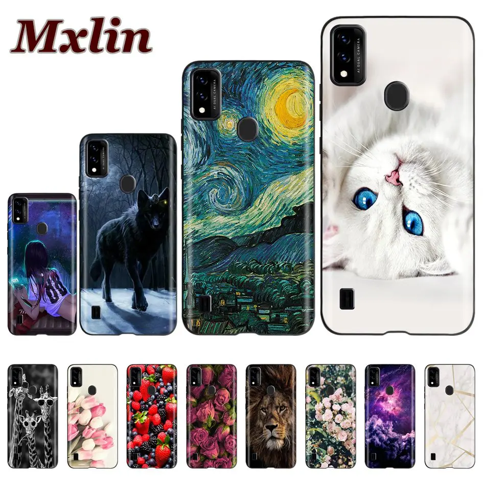 Funda ZTE Blade A51 - Silicona TPU Diseño Animado Lobo y Gato