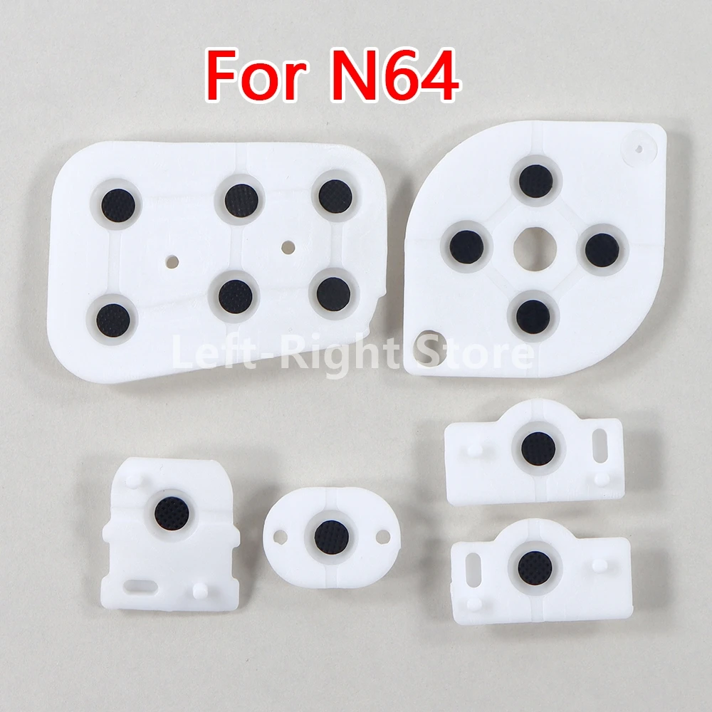 50 juegos de almohadillas de goma de silicona conductora de repuesto A B X Y D Pad botones para controlador Nintendo N64 Joy Pad botón conductor - imagen 2