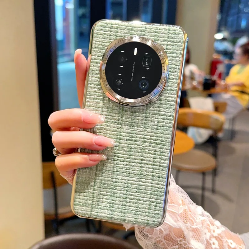 Para Huawei Honor Magic 7 Pro funda de lujo PU tejido patrón funda protectora trasera para Magic7 7 pro funda completa para teléfono - imagen 4