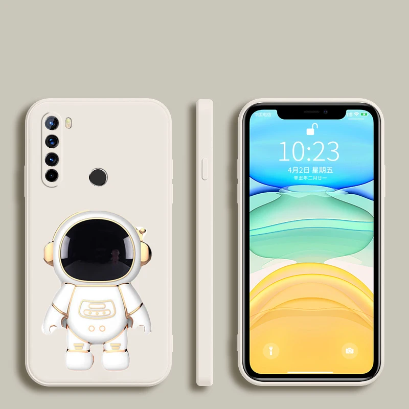 Funda de silicona con soporte de astronauta para Xiaomi Redmi Note 8 8T 9 9S 7 6 5 Pro 9A 9C 8A 6A 5A 4A 4X Capas - imagen 4