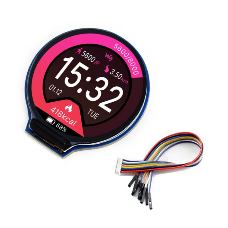 Módulo de pantalla LCD redonda RGB de 1,28 pulgadas, pantalla General GC9A01 para Raspberry Pi/Jetson Nano/Arduino/STM32 - imagen 2