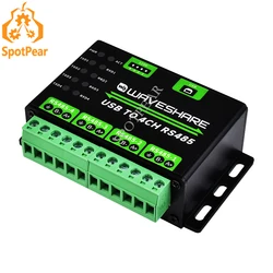 Convertidor USB a RS485 industrial de 4 canales con protección
