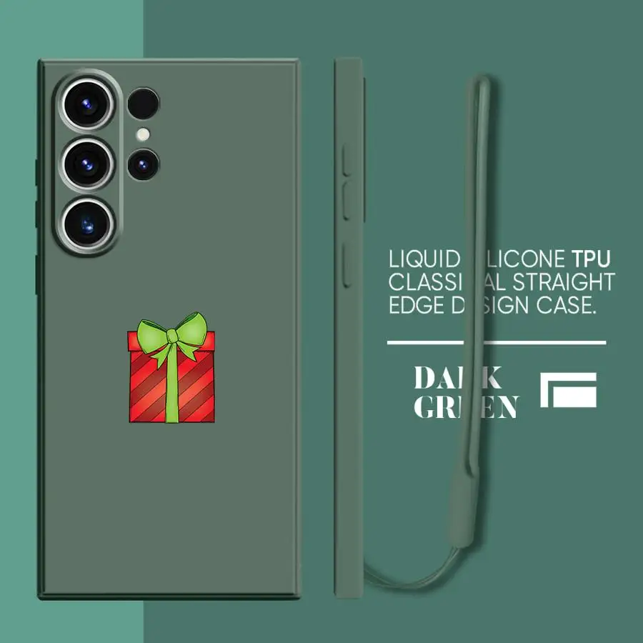 Funda de teléfono con elementos navideños para Samsung Galaxy S23 S20 S22 Ultra S25 Edge S24 FE S21 Plus Note 20 10, funda Ultra suave - imagen 3