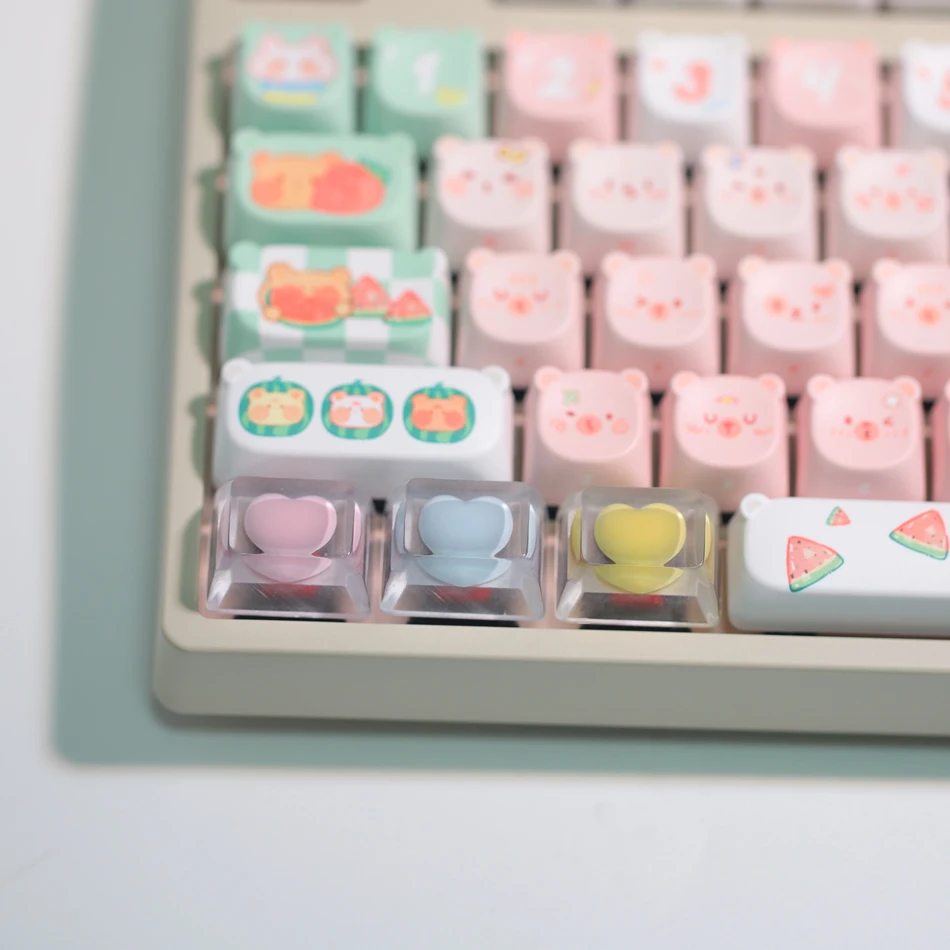 Ctrl Keycap 1.25U Personalización de Keycap Love-heart Rosa Púrpura Azul Suplemento de reemplazo para teclado mecánico - imagen 3