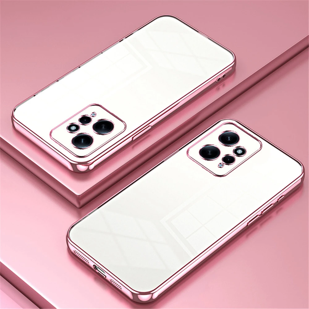 Funda enchapada transparente de lujo para Xiaomi Redmi Note 13, 12 Pro Plus, Note12pro, 5g, 12s, 11, 10, 9, 8T, 7 Pro, 12C, 13C, cubierta de silicona - imagen 3