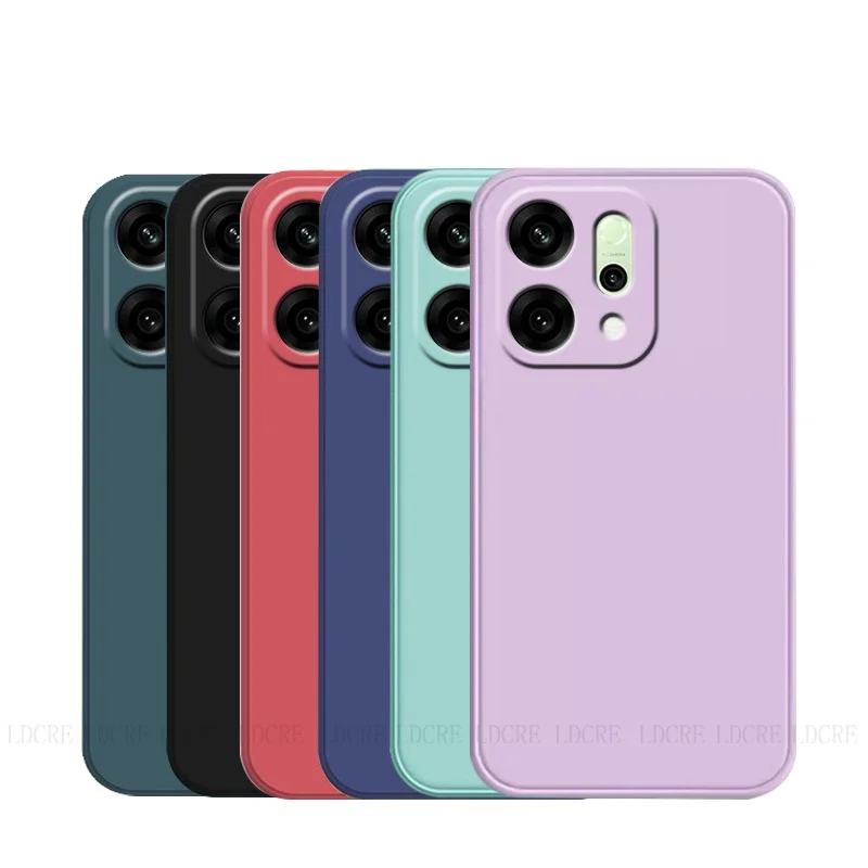 Para OPPO Reno 14 funda Reno 14 Capas Original teléfono parachoques silicona líquida a prueba de golpes suave TPU funda Reno 14 Reno14 Fundas - imagen 2
