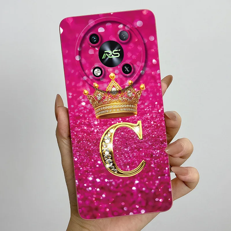 Para ITEL RS4 S666LN 2024 moda letra inicial pareja funda de teléfono para Itel RS4 silicona suave TPU protección cuadrada a prueba de golpes - imagen 5