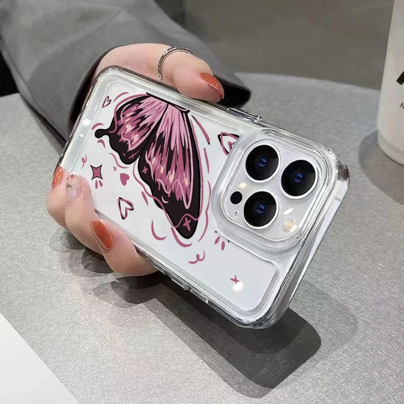 Funda de teléfono con estampado gráfico de mariposa colorida para iPhone, 15 Pro Max, 14, 13, 12, 11, XS, XR, X, 7, 8, 15 Plus, SE 2020, 2022, SE2, SE3 - imagen 5