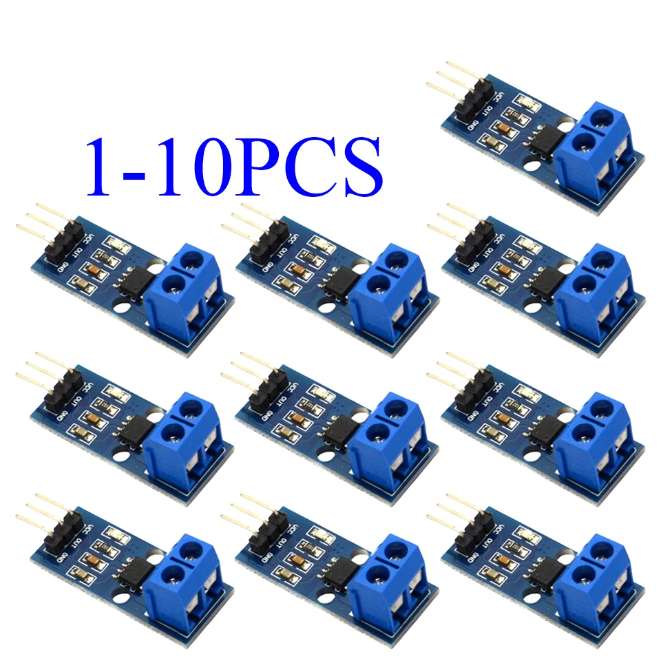 1-10 Uds ACS712 5A 20A 30A rango módulo Sensor de corriente Hall módulo ACS712