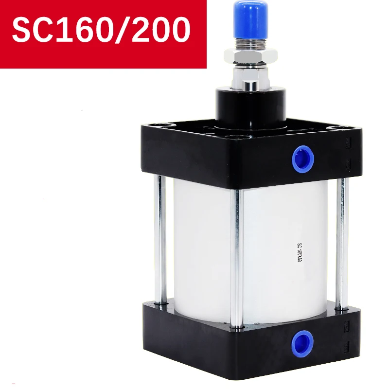 SC160 SC200mm aleación de aluminio cilindro neumático de aire estándar pistón de doble efecto SC 25-1000mm carrera