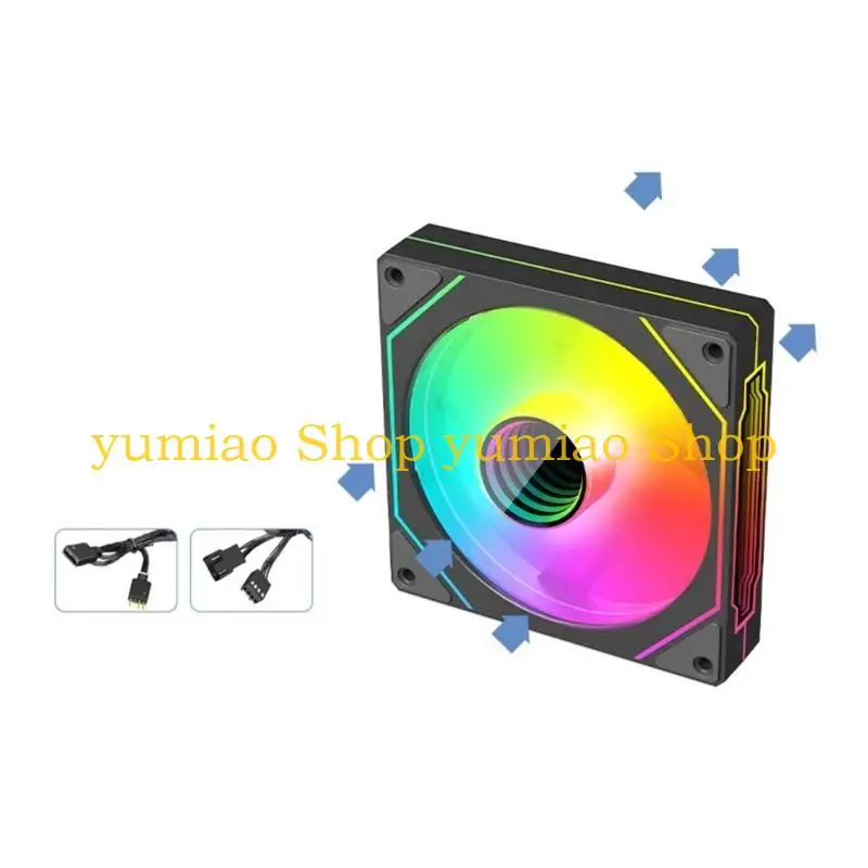 587b Durabilidad Argb Case computadora Ventilador Cool Gamings PC Enfriamiento PC Radiadores enfriamiento - imagen 4