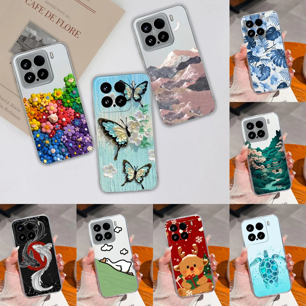 Funda transparente para Xiaomi 15 Pro, fundas de teléfono transparentes suaves de arcoíris para Mi15 15Pro, parachoques de silicona delgado, regalo creativo