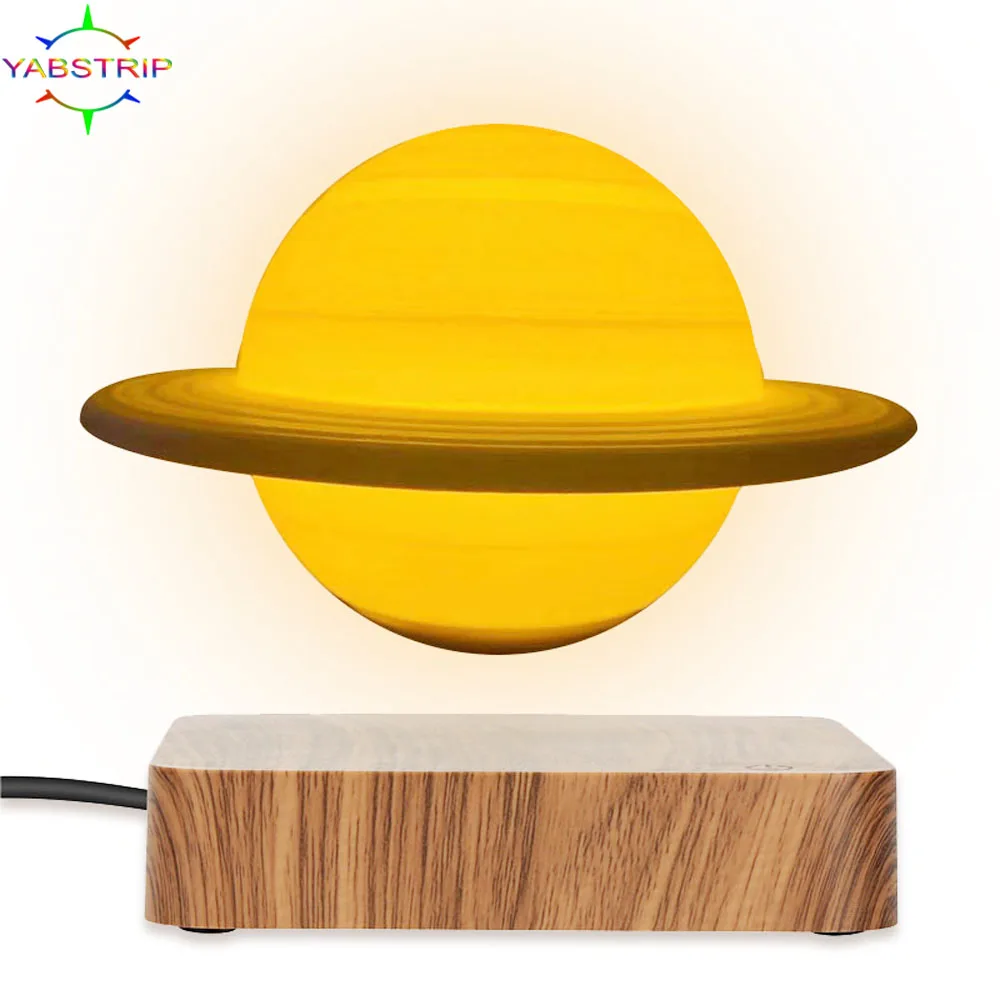 Lámpara de Saturno levitante magnética 3D, luz nocturna giratoria de 3 colores, lámpara flotante inalámbrica LED para habitación de bebé, regalos novedosos de Navidad - imagen 2