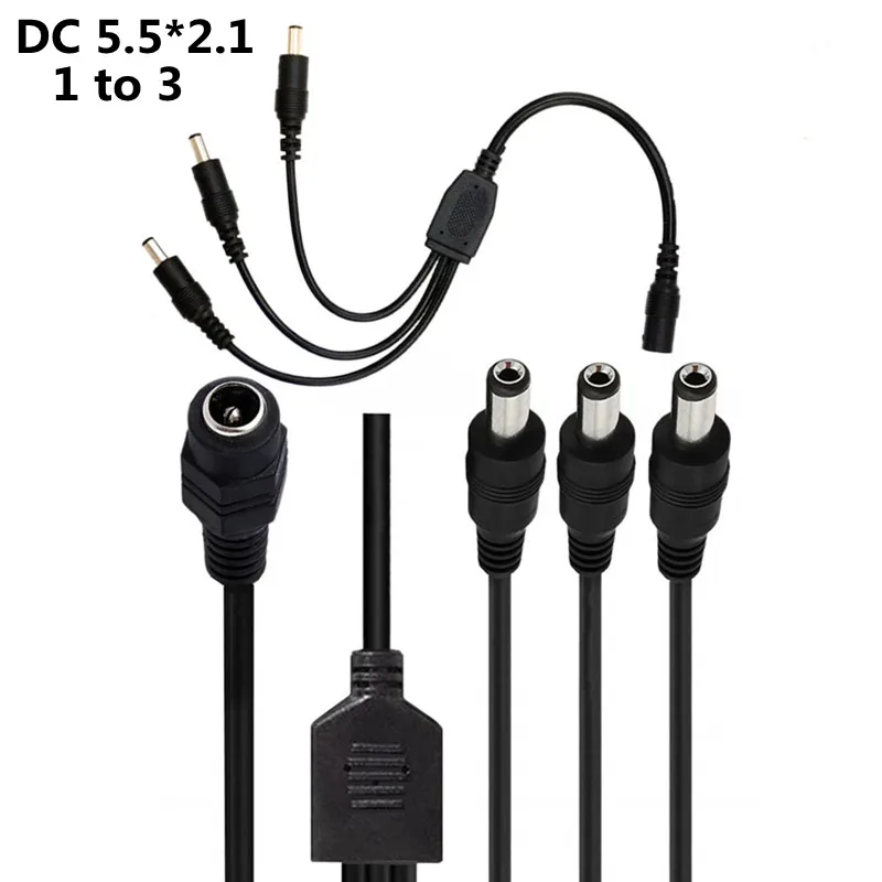 Cable conector macho y hembra de 12V CC, 2,1x5,5mm, enchufe Jack de 1 a 2, 3, 4, 5, 6, 8, adaptador de corriente - imagen 3
