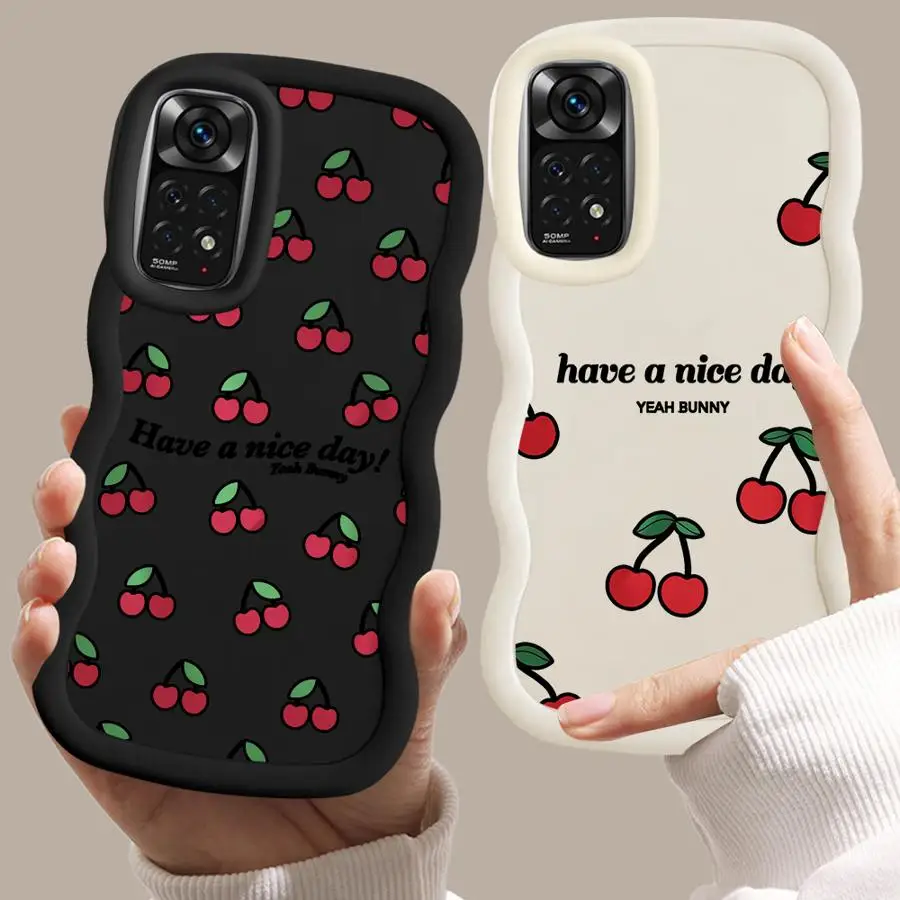 Funda de teléfono suave Retro Sweet Cherry para Xiaomi Redmi A3 12C 10A A5 9T 9C 13C 14C 10C A1 + A2 Plus