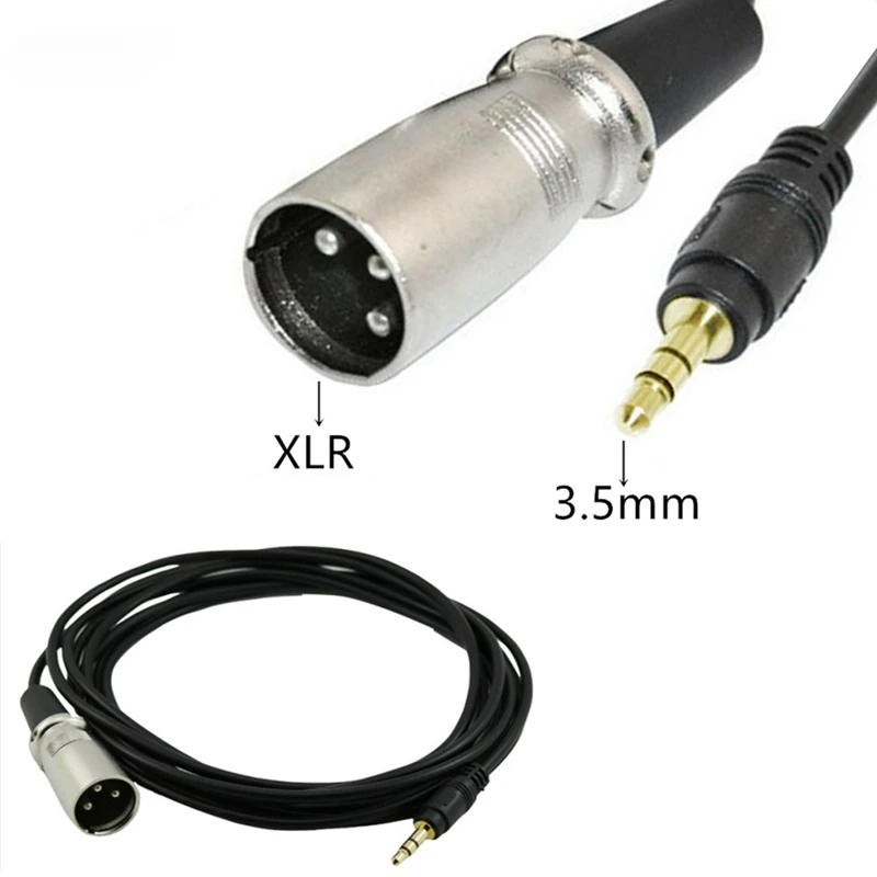 Cable conector macho estéreo Jake de 3,5mm a micrófono XLR Audio conector de 3 pines altavoz XLR macho para HDTV DVD 15cm/1,5 m/3m