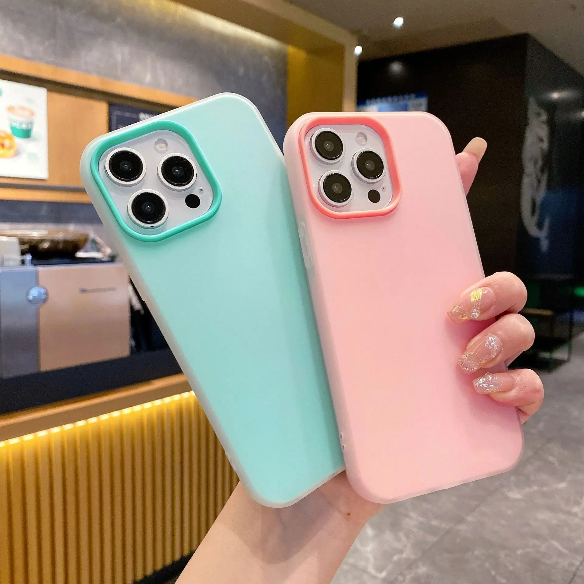 Funda de teléfono transparente suave y mate para Xiaomi POCO X6 Pro X3 X5 F7 Ultra 14T, funda creativa a prueba de golpes de Color gelatina - imagen 2