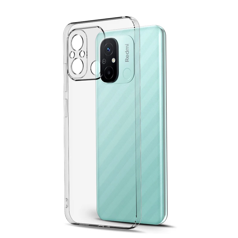Funda ultrafina de silicona transparente para Xiaomi Redmi 12 12C, funda trasera suave de velocidad Redmi Note 12 Turbo 12S 12T 12R Pro Plus