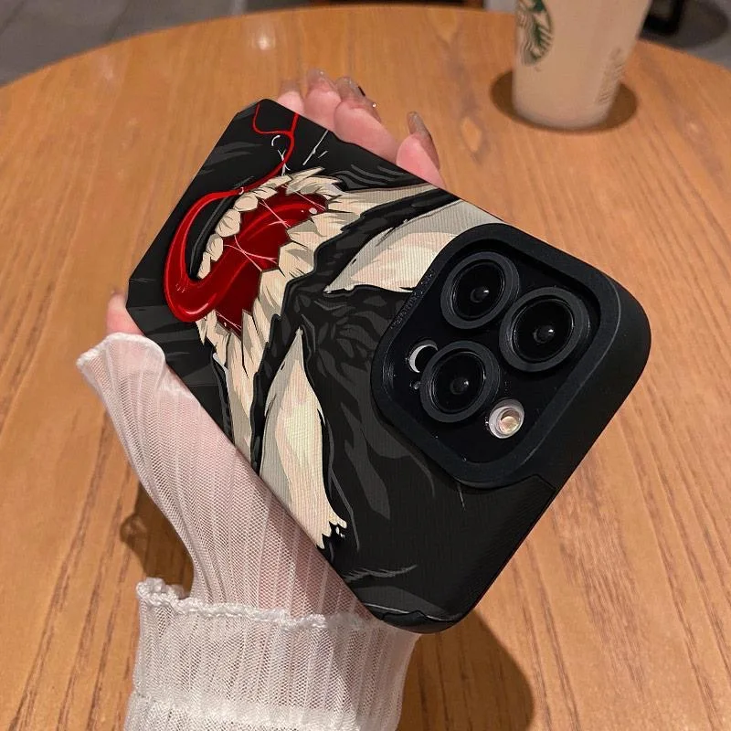Nueva Cool Ins película venoms 3 pupila funda de teléfono de pantalla completa para iPhone 16 15 14 13 12 11 X XR Xs SE2 SE 8 7 Plus Pro Max Mini - imagen 4