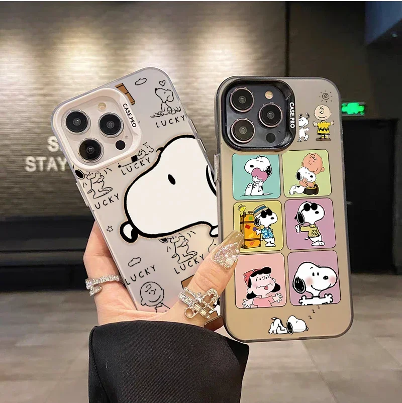 Funda de Snoopy bonita de dibujos animados para Realme C63 C55 C53 C51 C61 C25 C21Y C25Y C35 C33 Realme 8 10 11 12 13 14 Pro Plus 5G funda de armadura - imagen 2