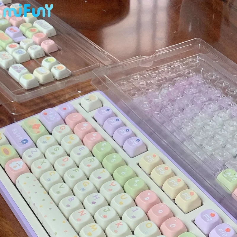 MiFunny-Tapa de tecla de perfil MOA/GMK67 Teclado mecánico para SOA, teclas personalizadas Kawaii - imagen 4